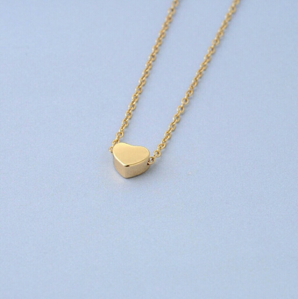 🔥2 FOR $12!🔥Gold Dainty Pendant Heart Necklace
